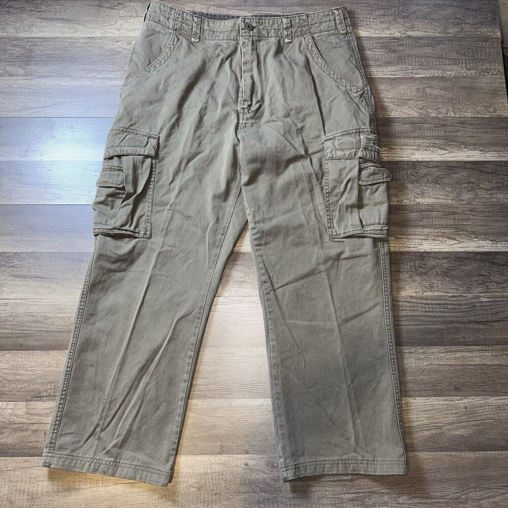 Unionbay Cargo Pants Mens 36x30 Khaki Y2K Utility Military Workwear Cotton
